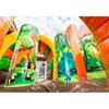 Springkussen Multiplay Dino voorkant met glijbaan in Noord-Holland