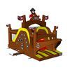 Stormbaan Piraat 1 huren bij Happy Rent Opblaasbare stormbaan in piratenthema met glijbaan en obstakels â ideaal voor sportdagen en evenementen