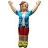Opblaasbare Sarah Vakantievrouw van 3,5 meter hoog met Hawaii-shirt en zonnebril, vrolijke feestpop voor verjaardagen