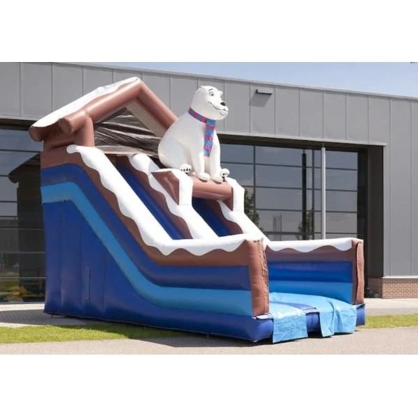 Glijbaan ijsbeer XL huren in Roermond voorkant