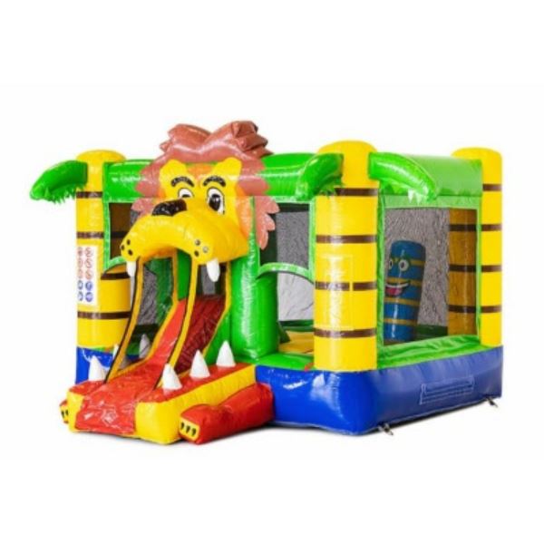 Springkussen Leeuw zijaanzicht voor kinderfeest