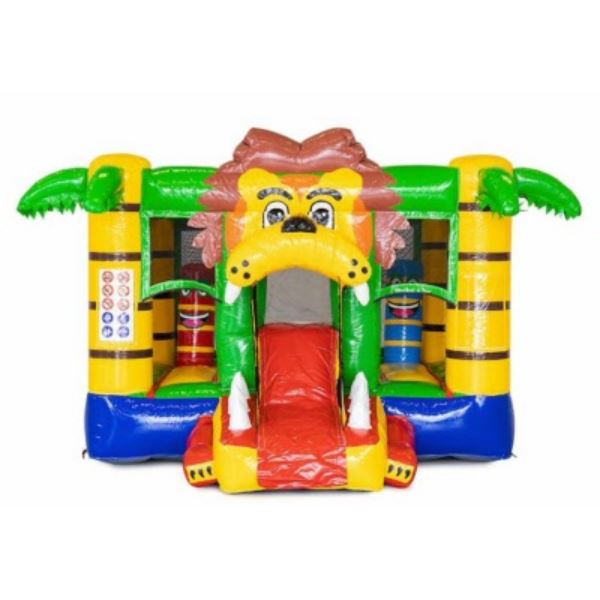 Springkussen Leeuw zijaanzicht voor kinderfeest