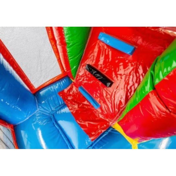 Multiplay Springkussen Hawaii huren bij Happy Rent Tropisch Multiplay Springkussen Hawaii met glijbaan huren bij Happy Rent â vrolijk springkussen voor kinderen en feesten