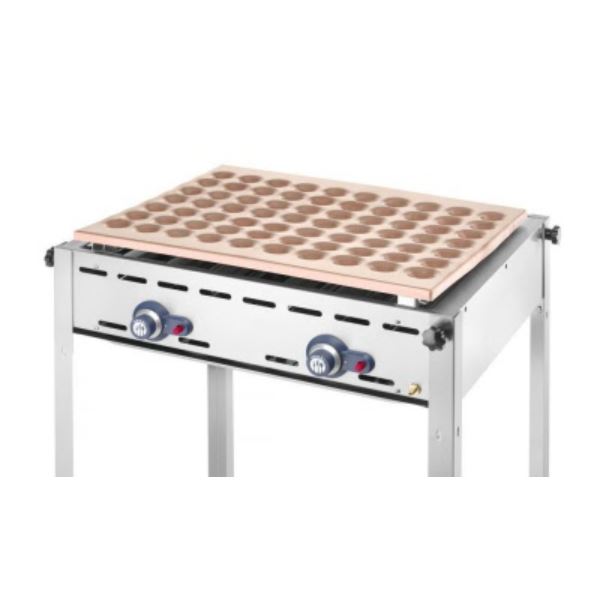 Professionele poffertjes bakplaat met 100 doppen huren – ideaal voor feesten, markten en evenementen